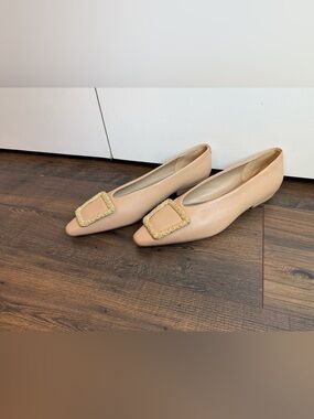 Sam Edelman Janina Pointed Toe Flats Macadamia NWOT Size 8